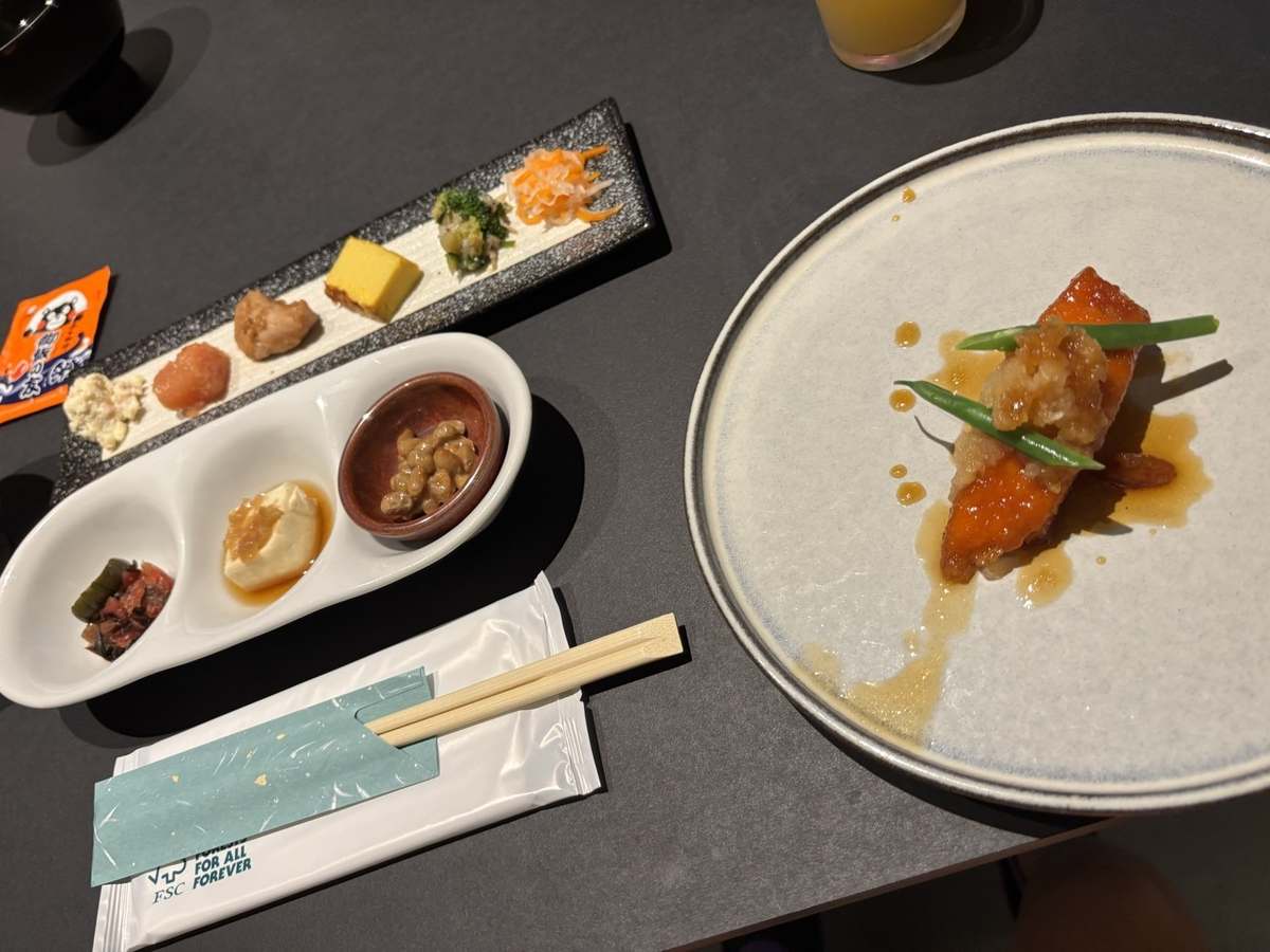 竹の倉山荘の朝食
