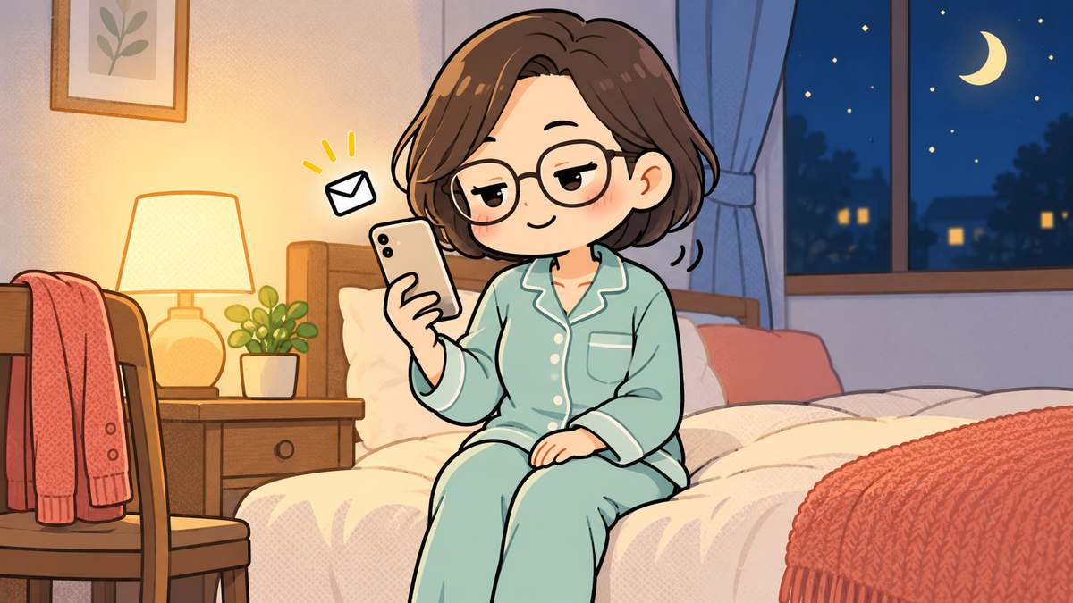 予告どおり届いたキャンセル通知のSMSを落ち着いて見る母親